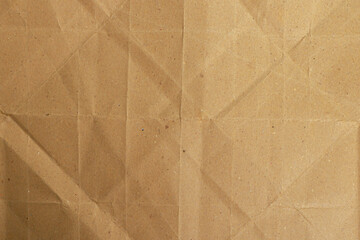 Brown Folded Kraft Paper Background

