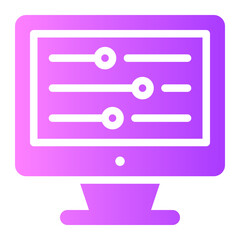 Obraz premium control gradient icon