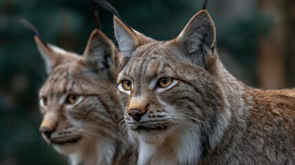 Obraz premium Close up lynx portrait