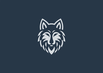 Wolf head logo for bold, fierce, or night-themed brand identity.