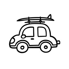 シンプルな車のイラスト素材