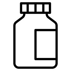 Pharmacy bottle in vector illustration