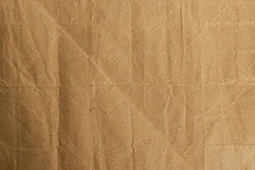 Brown Wrinkled Kraft Paper Texture

