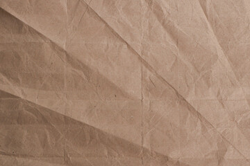 Wrinkled Kraft Paper Texture Background

