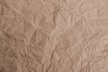Wrinkled Kraft Paper Texture Background

