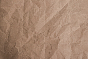 Crumpled Brown Kraft Paper Texture

