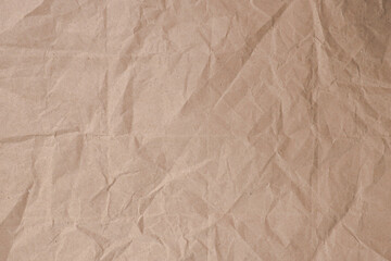 Crumpled Brown Paper Texture Background


