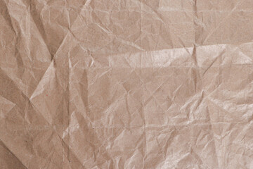Crumpled Brown Paper Texture Background


