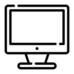 monitor line icon