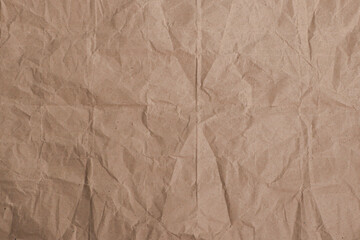 Crumpled Brown Paper Texture Background

