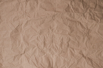 Crumpled Brown Paper Texture Background

