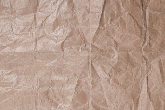 Crumpled Brown Paper Texture Background

