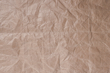 Wrinkled Brown Kraft Paper Texture

