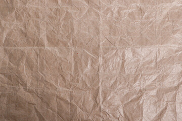 Wrinkled Brown Paper Texture Background

