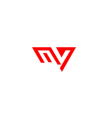 MV Logo Design Modern, Minimalist, Geometric, Sharp, Bold, Brand, Identity, Symbol, 