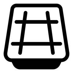 Solar panel icon for energy and sustainability