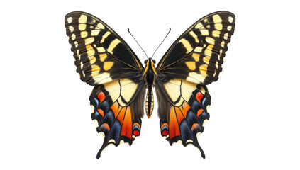 Fototapeta premium Vibrant Swallowtail Butterfly with Detailed Colorful Patterns