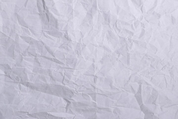 White Wrinkled Paper Texture Background with Fold Line

