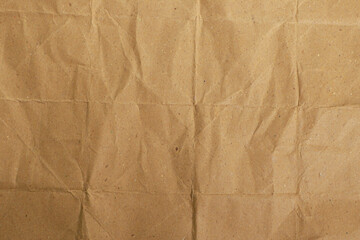 Brown Wrinkled Kraft Paper Texture Background

