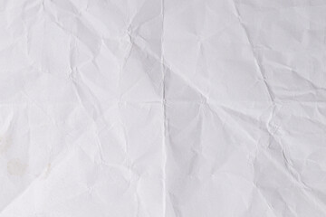 White Wrinkled Paper Texture Background with Fold Line

