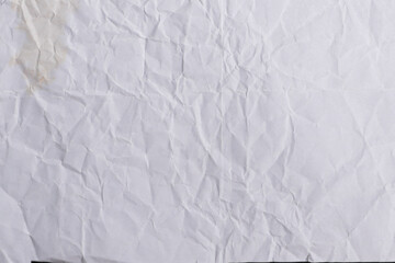 White Wrinkled Paper Texture Background

