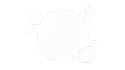 3D Illustration.Material of multiple water drops. Transparent background. (PNG)	
