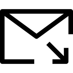 Email Arrow Down - Simple Minimalist Icon © Icon