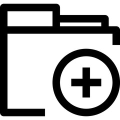 Folder Add - Simple Minimalist Icon
