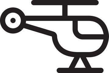 Helicopter - Simple Minimalist Icon
