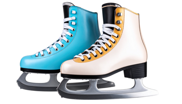 
Stylish colour full Ice Skates isolated on white or transparent background, png clipart, design element. Easy to place object on any other background. isolated on transparent background..
