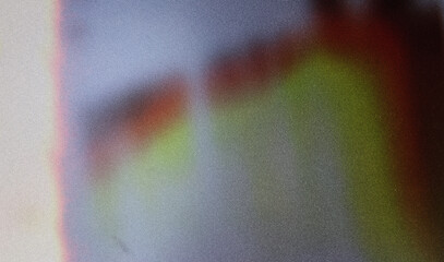 Blank grained film strip texture background with heavy grain, dust and light leak