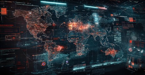 Global cyber warfare zones interactive visualization of digital conflict environments