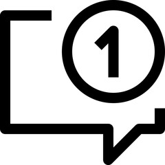 Speech Bubble Communication - Simple Minimalist Icon