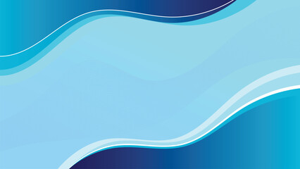 Blue Wavy Abstract Background