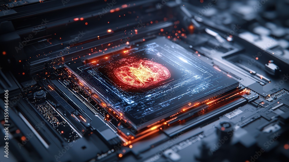 Aufkleber captivating technology showcase a glowing scanner capturing vivid imprints of photographs in a futur