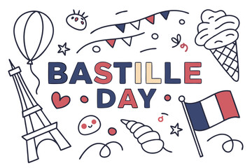 BASTILLE DAY vector illustration