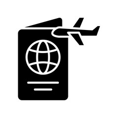 Passport glyph icon