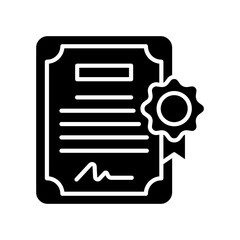Certificate glyph icon