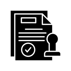 Stamp Document glyph icon