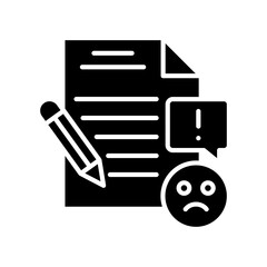 Complaint glyph icon