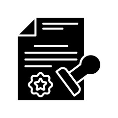 Notary Seal glyph icon