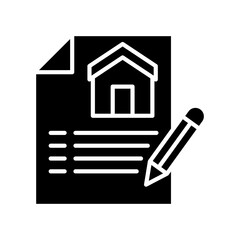 Lease Agreement glyph icon