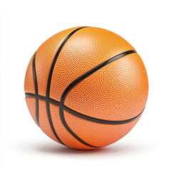 Fototapeta premium Orange Basketball on White Background