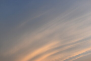 beautiful golden sky and white cloud background in springtime