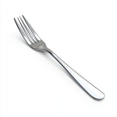 Silver Fork on White Background Clean, Minimalist Product Shot