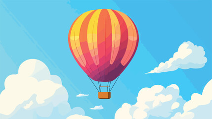 Hot Air Balloon Travel Vector Illustration