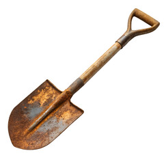 old shovel isolated on white