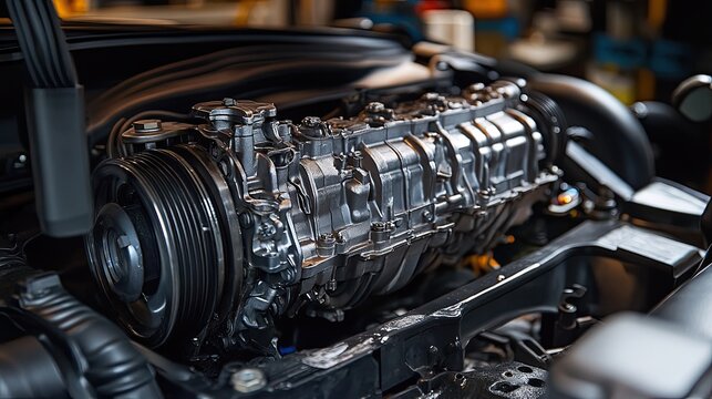 Automobile mechanic inspecting a vehicle engine, highlighting maintenance checklist and repair services.