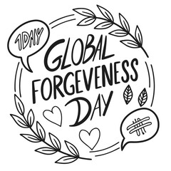 GLOBAL FORGIVENESS DAY vector illustration