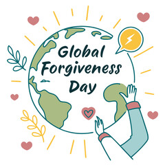 GLOBAL FORGIVENESS DAY vector illustration